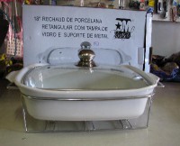 Rechaud de porcelana com Tampa